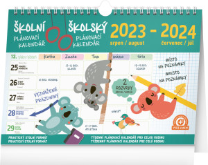 Školský plánovací kalendár s háčikom CZ/SK 2024 - Reklamnepredmety