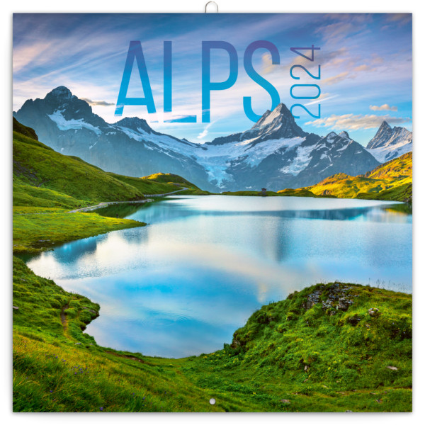 Poznámkový kalendár Alpy 2024