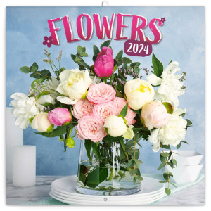 Poznámkový kalendár Kvety - Reklamnepredmety
