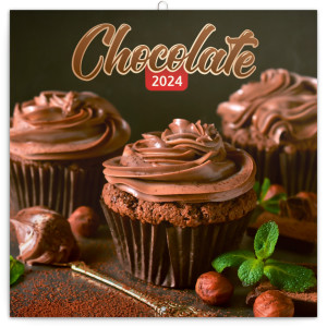 Poznámkový kalendár Čokoláda 2024, voňavý - Reklamnepredmety
