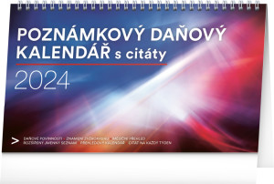 Stolový kalendár Poznámkový daňový s citátmi CZ 2024 - Reklamnepredmety