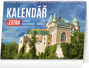 Stolový kalendár s extra veľkým kalendáriom 2024 - Reklamnepredmety