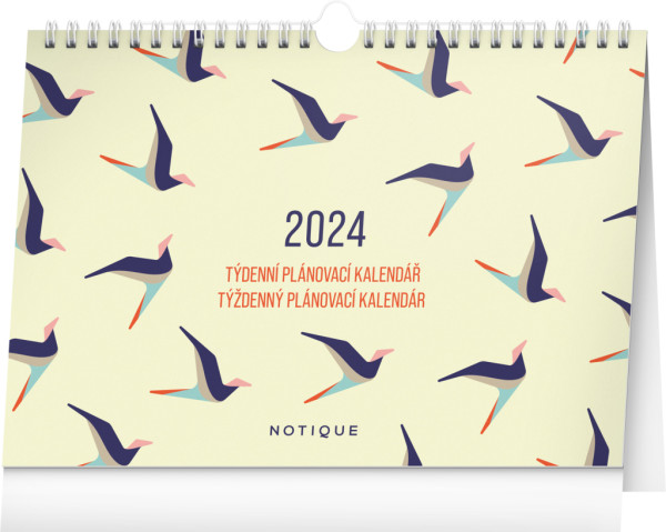 Týždenný plánovací kalendár Vtáčiky s háčikom 2024