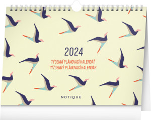 Týždenný plánovací kalendár Vtáčiky s háčikom 2024 - Reklamnepredmety