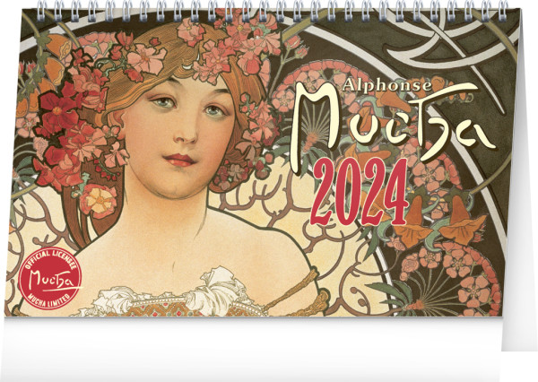 Stolový kalendár Alfons Mucha 2024