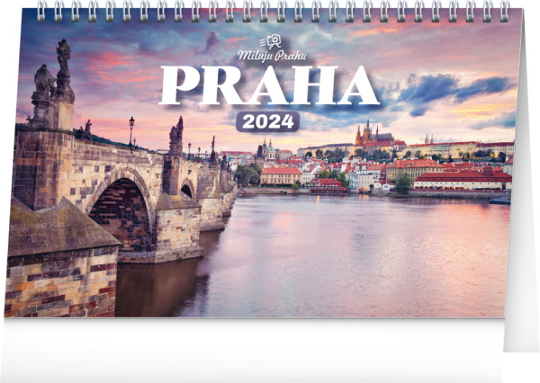 Stolový kalendár Praha – Milujem Prahu 2024