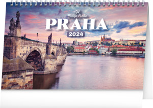 Stolový kalendár Praha – Milujem Prahu 2024 - Reklamnepredmety
