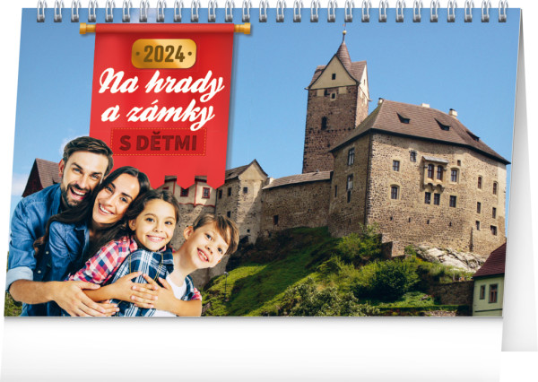 Stolový kalendár S deťmi na hrady a zámky 2024