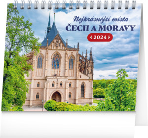 Stolový kalendár Najkrajšie miesta Čech a Moravy 2024 - Reklamnepredmety