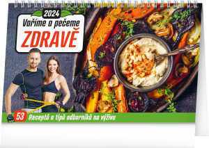 Stolový kalendár Varíme a pečieme zdravo 2024 - Reklamnepredmety