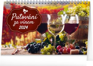 Stolový kalendár Putovanie za vínom 2024 - Reklamnepredmety