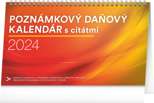 Stolový kalendár Poznámkový daňový s citátmi 2024 - Reklamnepredmety