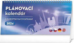 Stolový kalendár Plánovací s európskymi sviatkami 2024 - Reklamnepredmety