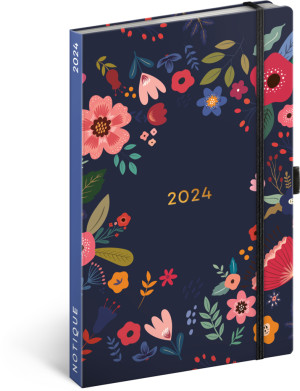 Týždenný diár Kvety v modrom 2024 - Reklamnepredmety