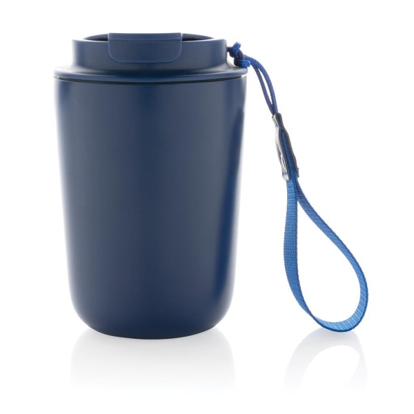 Termohrnček Cuppa z RCS recyklovanej nerezovej ocele s lanyardom
