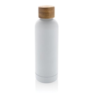 Termo fľaša Wood z RCS recyklovanej nerezovej ocele - Reklamnepredmety