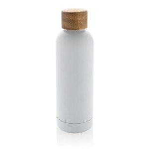 Termo fľaša Wood z RCS recyklovanej nerezovej ocele - Reklamnepredmety