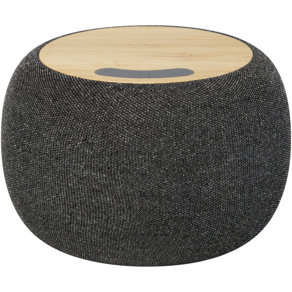 Bambusový/RPET Bluetooth® reproduktor a bezdrôtová nabíjacia podložka Ecofiber