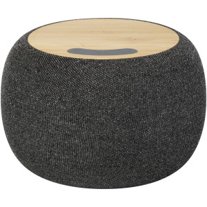 Bambusový/RPET Bluetooth® reproduktor a bezdrôtová nabíjacia podložka Ecofiber - Reklamnepredmety