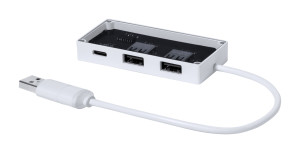 Transparentný USB hub Hevan - Reklamnepredmety