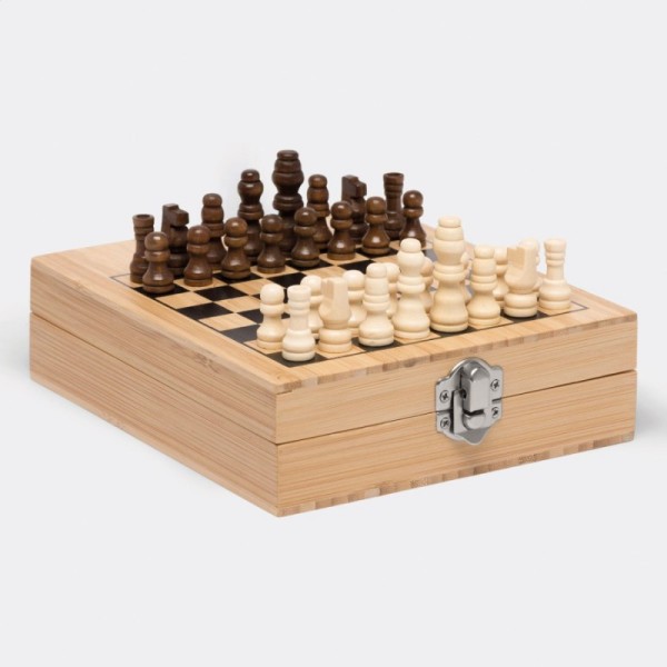 Sada na víno BAMBOO CHESS so šachovou hrou