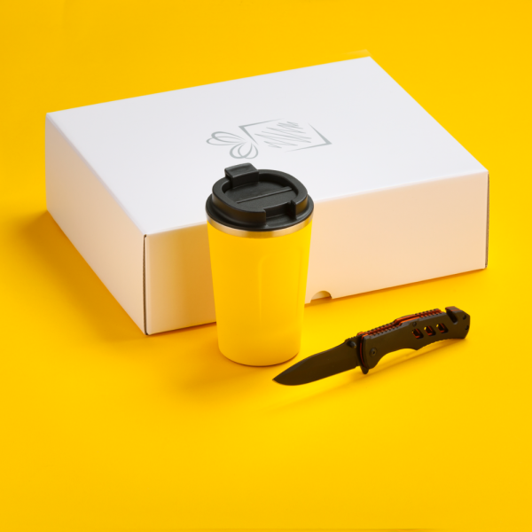 Set 350ml termohrnčeka NORDIC a záchranného noža DRIVER SET