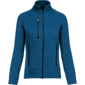 Dámska melanžová pletená fleecová bunda K9107 - Reklamnepredmety