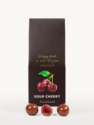Višňa v mliečnej čokoláde 80g – hand made edition - Reklamnepredmety