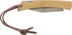 Skladací vreckový nožík s bambusovou rúčkou - Reklamnepredmety
