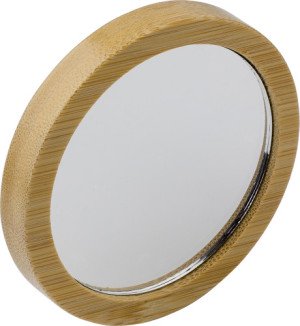Vreckové zrkadlo v bambusovom puzdre - Reklamnepredmety