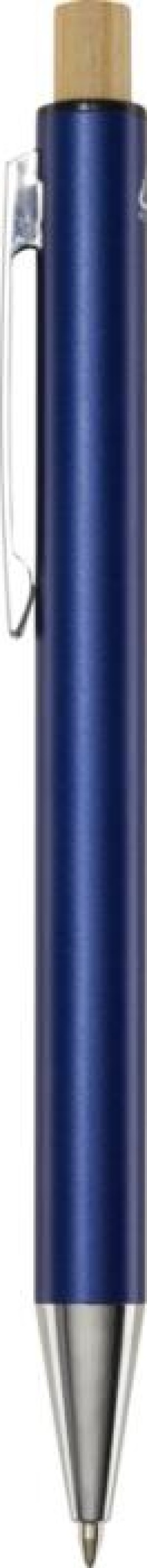 Guľôčkové pero Cyrus z recyklovaného hliníka, modrá farba atramentu - Reklamnepredmety