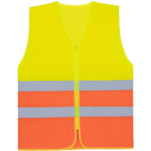 Hi-Vis sieťovaná bezpečnostná vesta KXCMZ – Rhodes - Reklamnepredmety