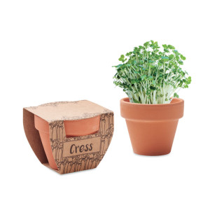 Malý kvetináč so semenami žeruchy CRESS POT - Reklamnepredmety