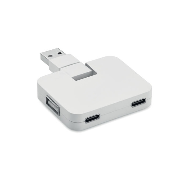 Štvorportový 2.0 USB rozbočovač SQUARE-C