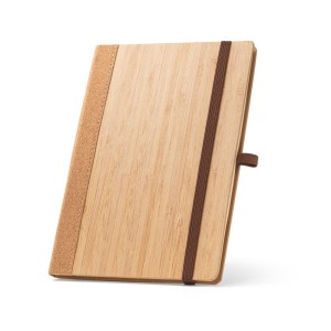 ORWELL. Zápisník formátu A5 s pevnou väzbou v bambusových a korkových listoch - Reklamnepredmety