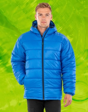 Recyklovaná parka s kapucňou a polstrovaním - Reklamnepredmety