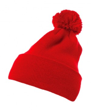 Cuffed Pom Pom Knit Beanie čiapka - Reklamnepredmety