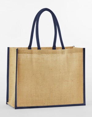 Klasická nákupná taška z prírodnej škrobenej juty - Reklamnepredmety
