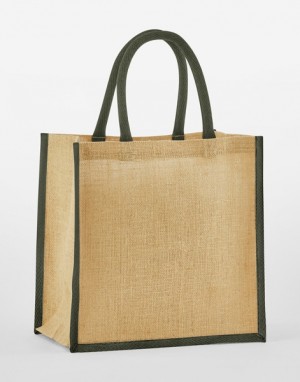 Mini darčeková taška z prírodnej naškrobenej juty - Reklamnepredmety