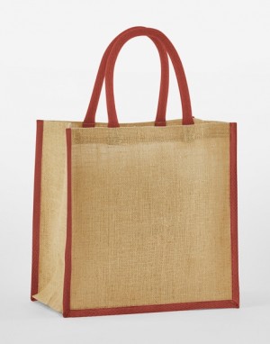 Mini darčeková taška z prírodnej naškrobenej juty - Reklamnepredmety