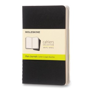 Zošity Moleskine Cahier S, čistý, 3 ks - Reklamnepredmety