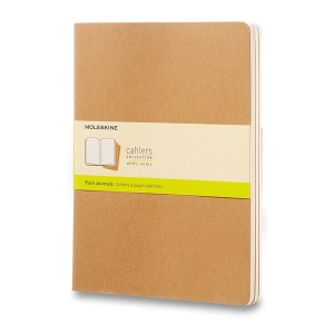 Zošity Moleskine Cahier XL, čistý, 3 ks - Reklamnepredmety
