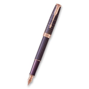 Parker Sonnet Purple Chiselled PGT plniace pero, 18K hrot F - Reklamnepredmety