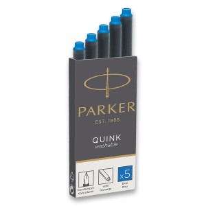 Atramentové bombičky Parker, umývateľné 5 ks, modré - Reklamnepredmety
