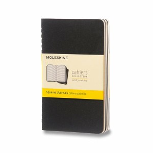 Zošity Moleskine Cahier S, štvorčekový, 3 ks - Reklamnepredmety