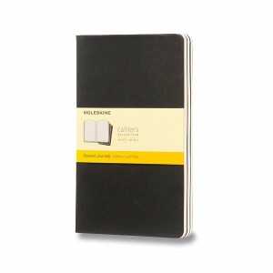 Zošity Moleskine Cahier - tvrdé dosky L, štvorčekový, 3 ks - Reklamnepredmety