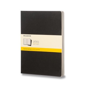 Zápisníky Moleskine Cahier v tvrdej väzbe XL, štvorčekový, 3 ks - Reklamnepredmety