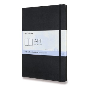 Skicár Moleskine Watercolour Notebook A4, čierny - Reklamnepredmety