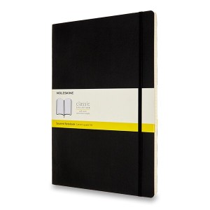 Zápisník Moleskine - měkké desky A4, čtverečkovaný, černý - Reklamnepredmety