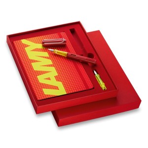 Lamy AL-star Glossy Red plnicí pero, dárková sada se zápisníkem - Reklamnepredmety